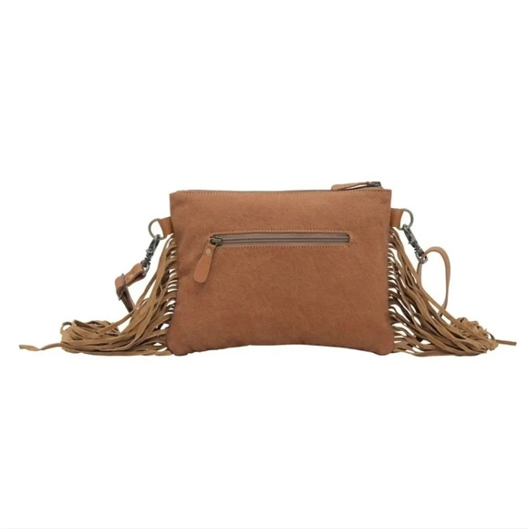 NWT Myra Bag Boho Leather & Canvas Shoulder Bag - Picture 5 of 9